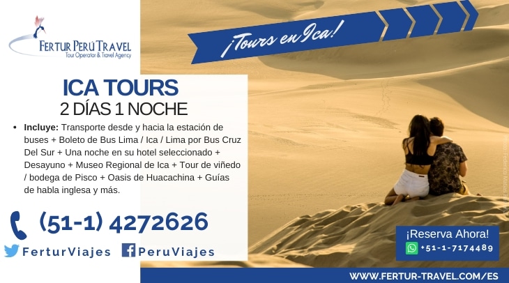 Itinerario de 2 días en Ica por Fertur Perú Travel