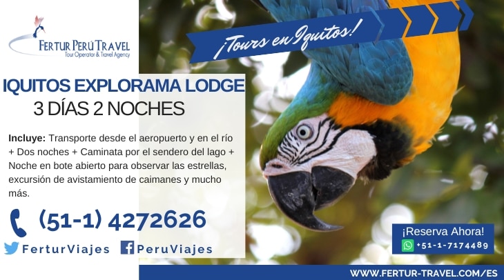 Iquitos 3 Días Tours: Explorama Lodge 3 Días 2 Noches