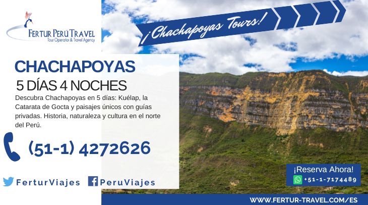 Paquete turística a Chachapoyas y región 5 días