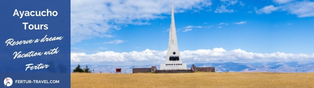 The historic Obelisk of the Pampa de Ayacucho - Ayacucho Tours