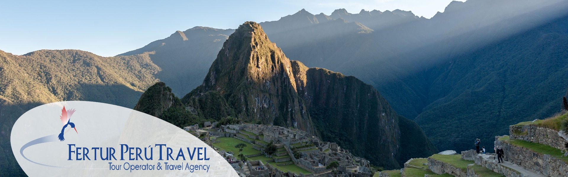 Morning sun bathing light on Machu Picchu